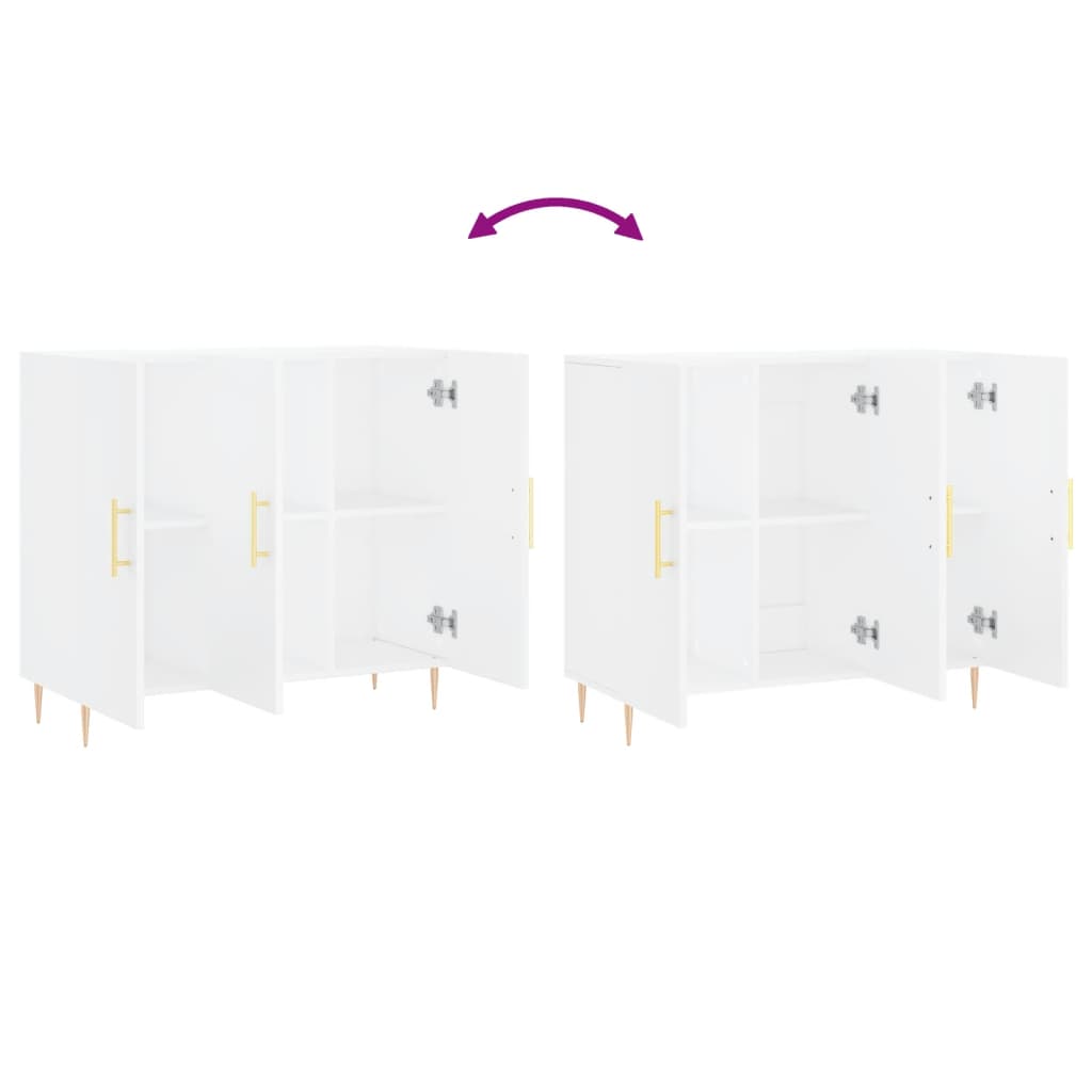Buffet blanc 90x34x80 cm bois d'ingénierie - XIOS