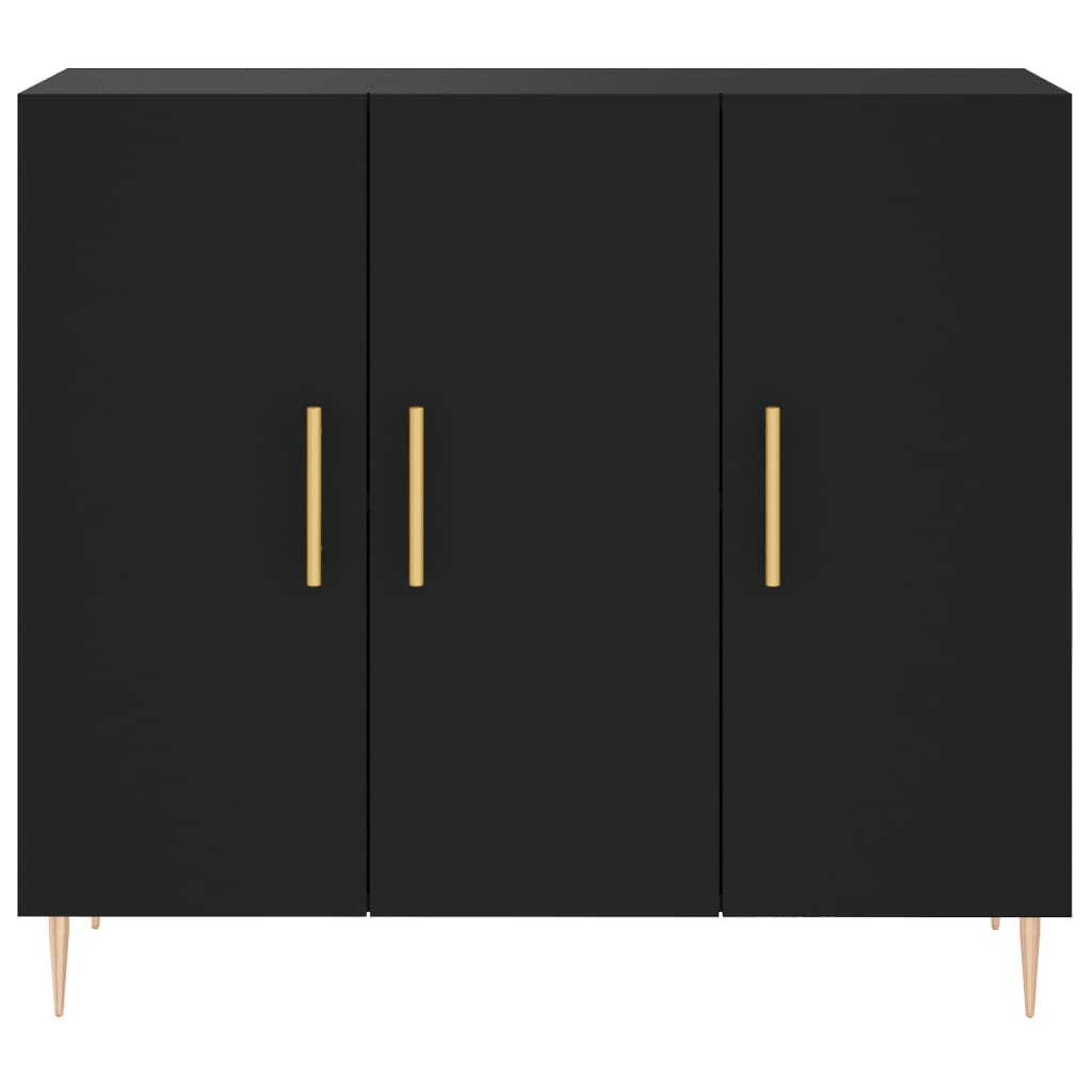 Buffet noir 90x34x80 cm bois d'ingénierie - XIOS