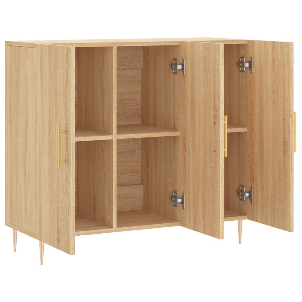 Buffet chêne sonoma 90x34x80 cm bois d'ingénierie - XIOS