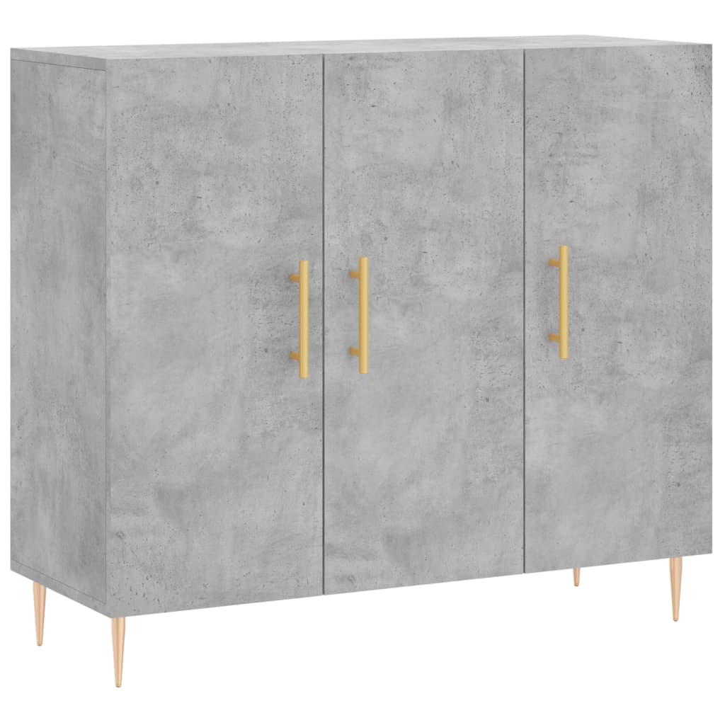 Buffet gris béton 90x34x80 cm bois d'ingénierie - XIOS