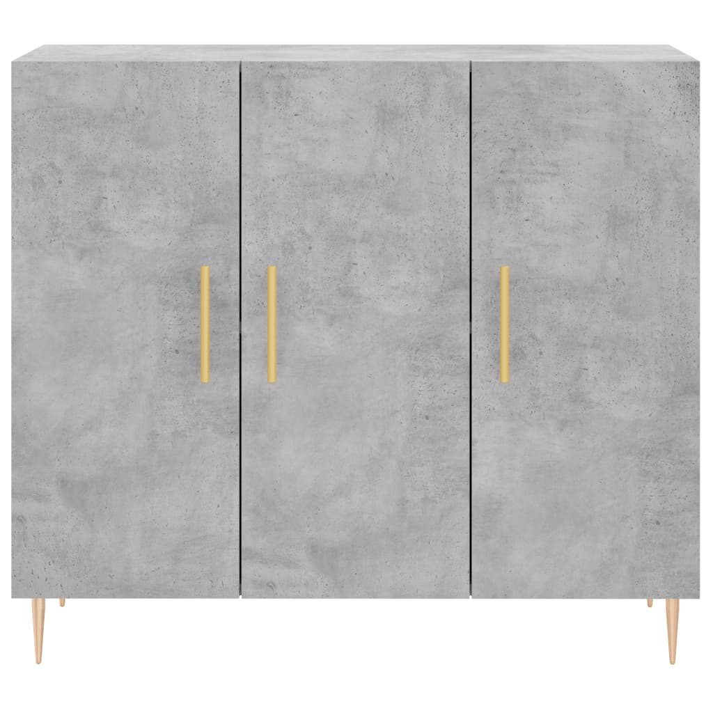 Buffet gris béton 90x34x80 cm bois d'ingénierie - XIOS