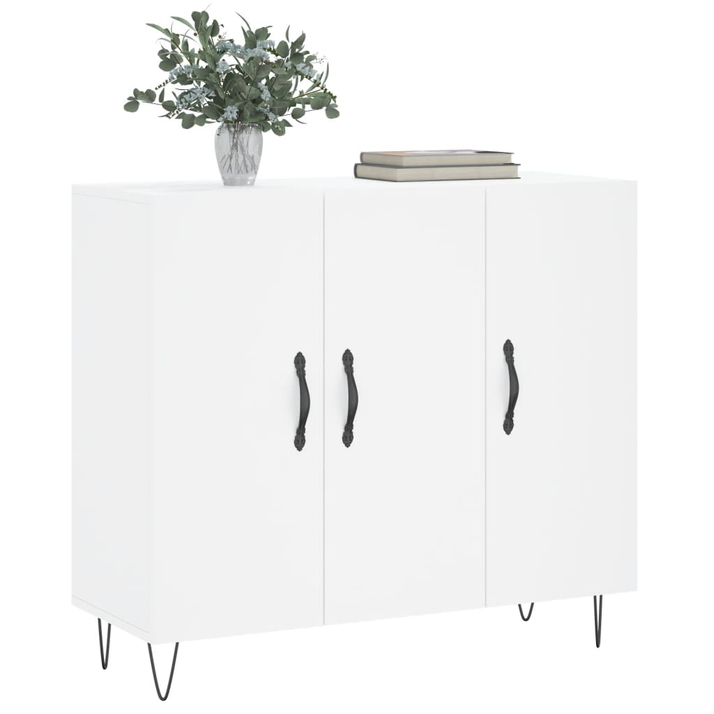Buffet blanc 90x34x80 cm bois d'ingénierie - XIOS