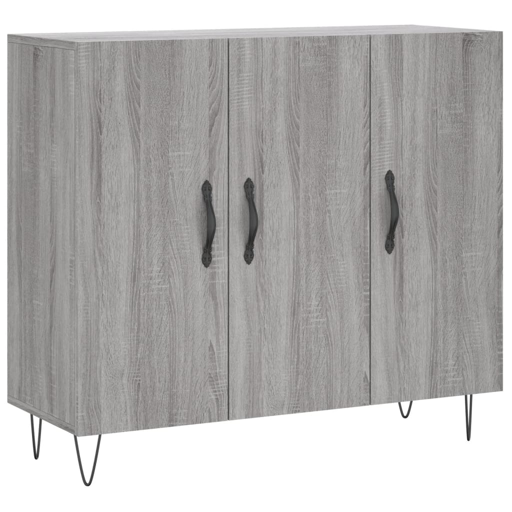 Buffet sonoma gris 90x34x80 cm bois d'ingénierie - XIOS