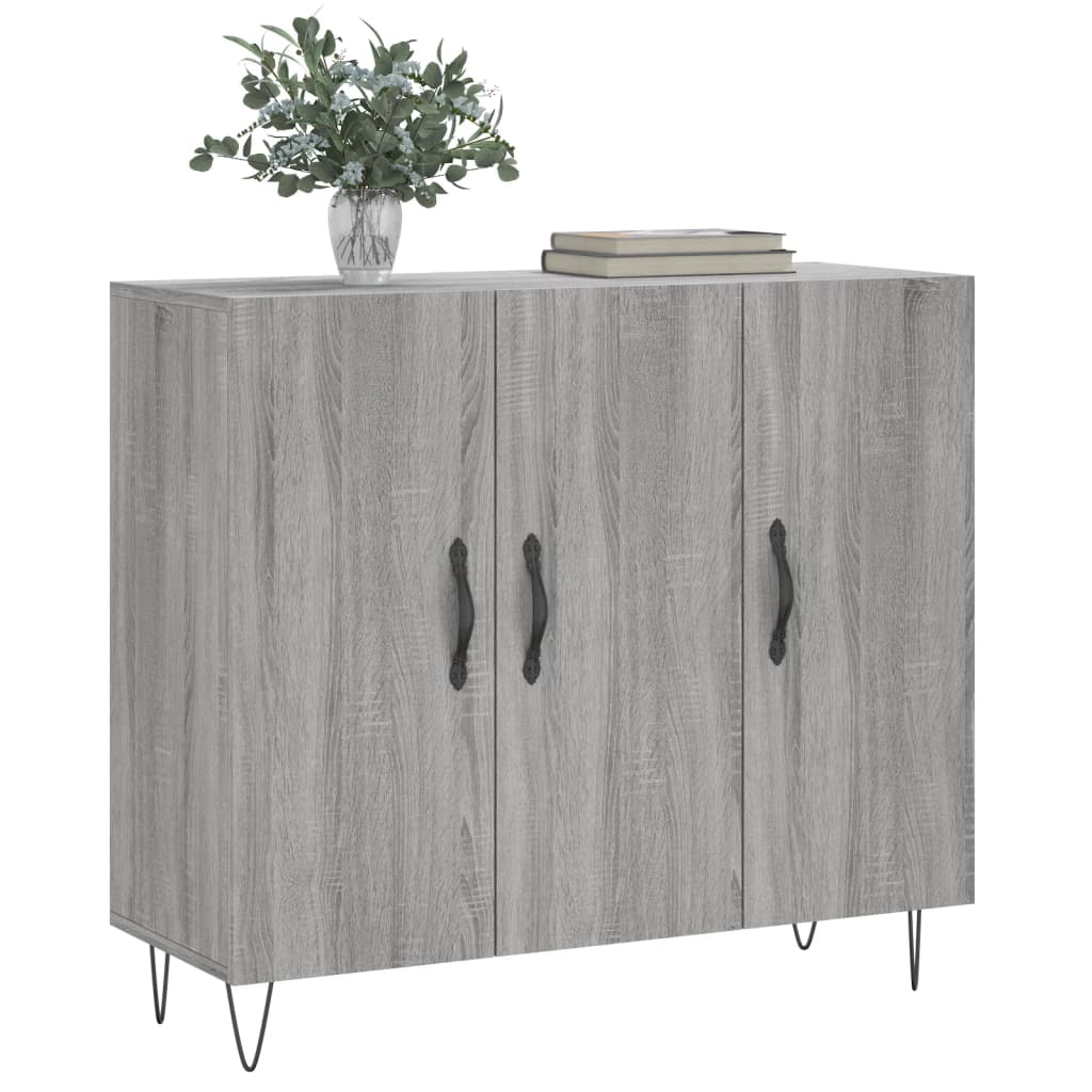 Buffet sonoma gris 90x34x80 cm bois d'ingénierie - XIOS