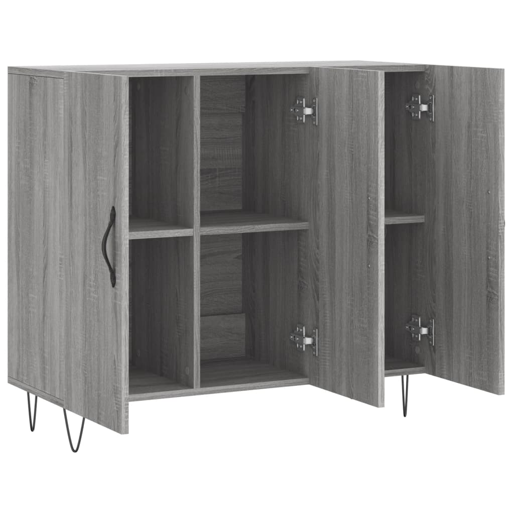 Buffet sonoma gris 90x34x80 cm bois d'ingénierie - XIOS