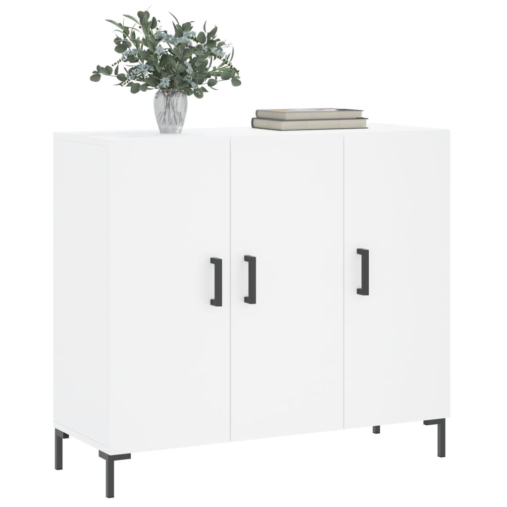 Buffet blanc 90x34x80 cm bois d'ingénierie - XIOS