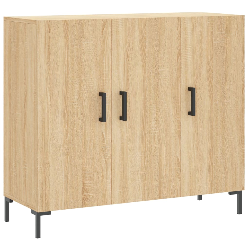 Buffet chêne sonoma 90x34x80 cm bois d'ingénierie - XIOS