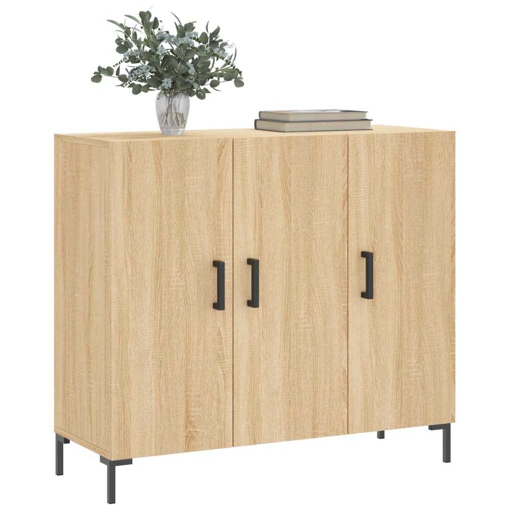 Buffet chêne sonoma 90x34x80 cm bois d'ingénierie - XIOS