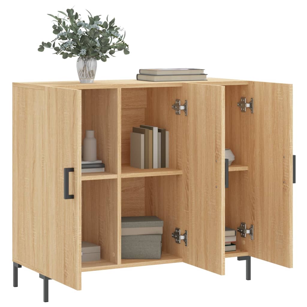 Buffet chêne sonoma 90x34x80 cm bois d'ingénierie - XIOS