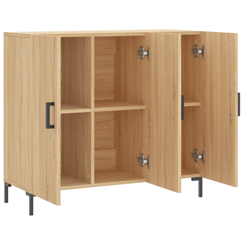 Buffet chêne sonoma 90x34x80 cm bois d'ingénierie - XIOS