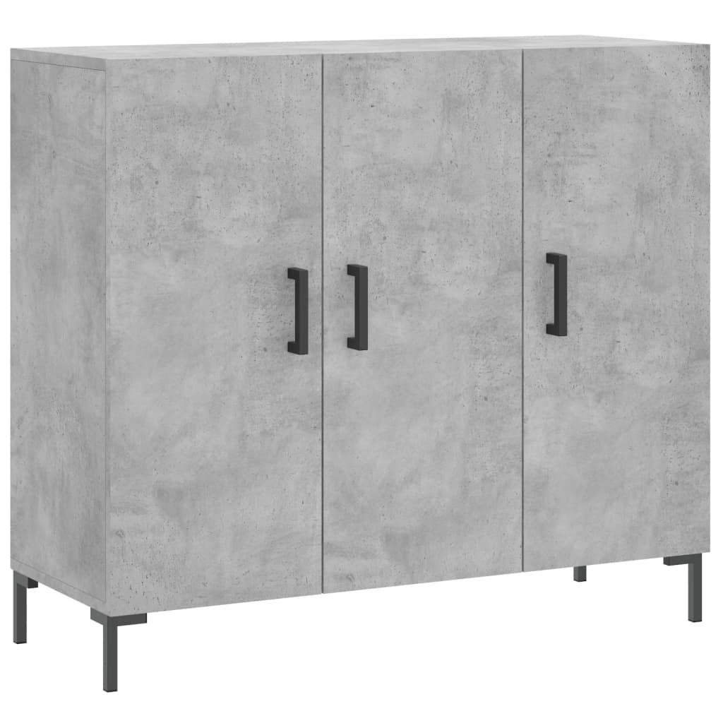 Buffet gris béton 90x34x80 cm bois d'ingénierie - XIOS