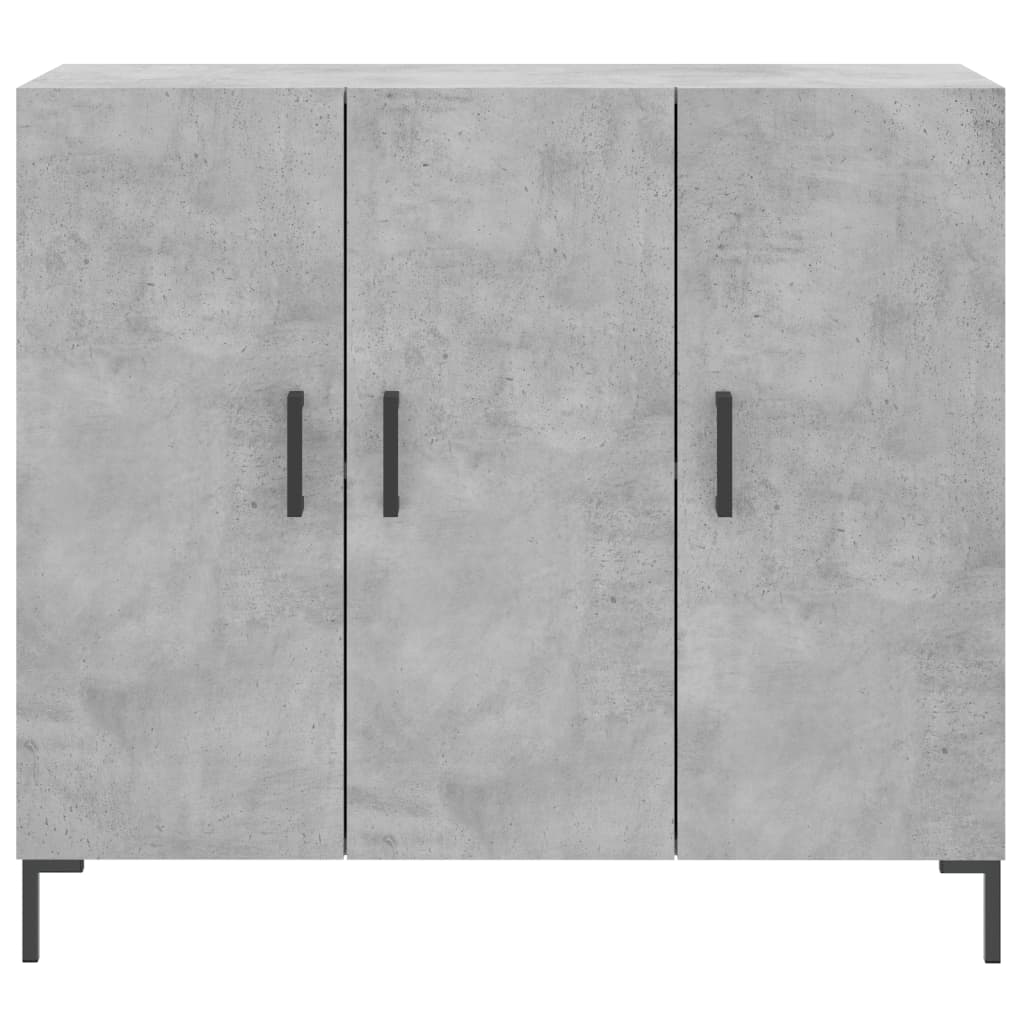 Buffet gris béton 90x34x80 cm bois d'ingénierie - XIOS