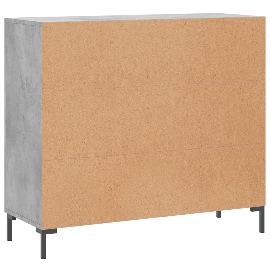 Buffet gris béton 90x34x80 cm bois d'ingénierie - XIOS