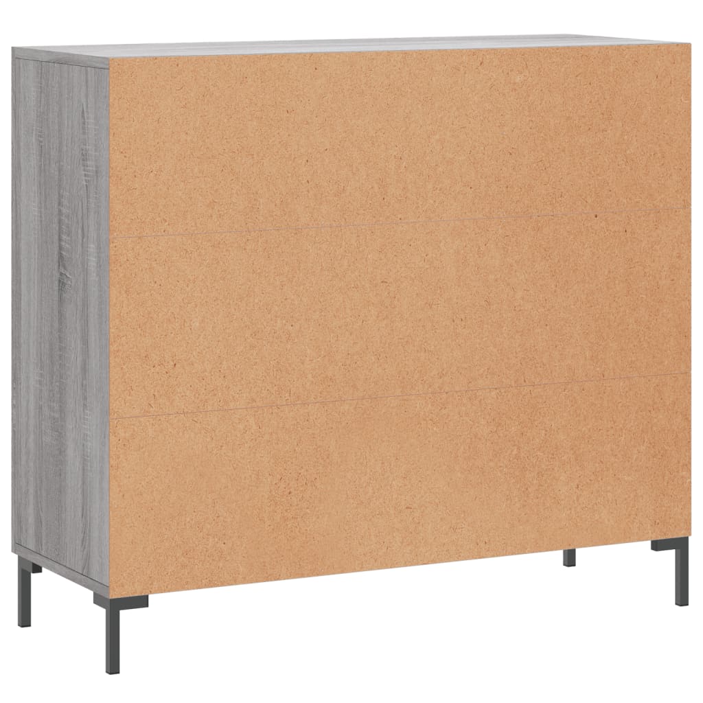 Buffet sonoma gris 90x34x80 cm bois d'ingénierie - XIOS