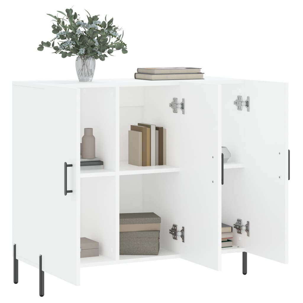 Buffet blanc 90x34x80 cm bois d'ingénierie - XIOS