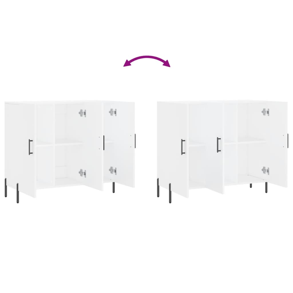 Buffet blanc 90x34x80 cm bois d'ingénierie - XIOS