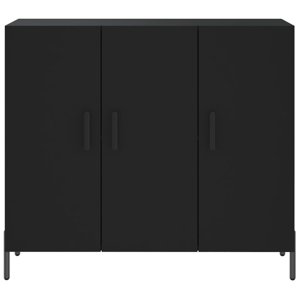 Buffet noir 90x34x80 cm bois d'ingénierie - XIOS