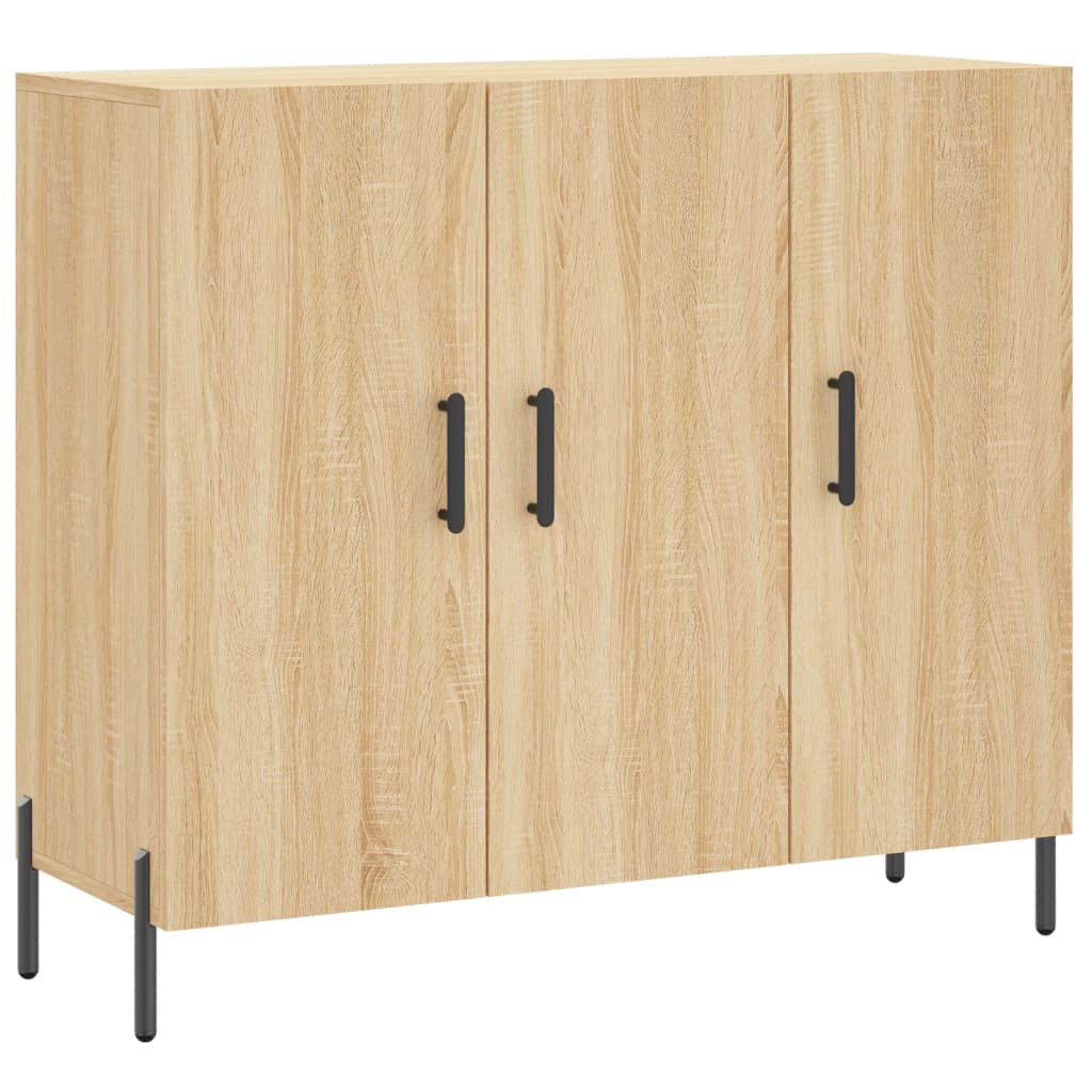 Buffet chêne sonoma 90x34x80 cm bois d'ingénierie - XIOS