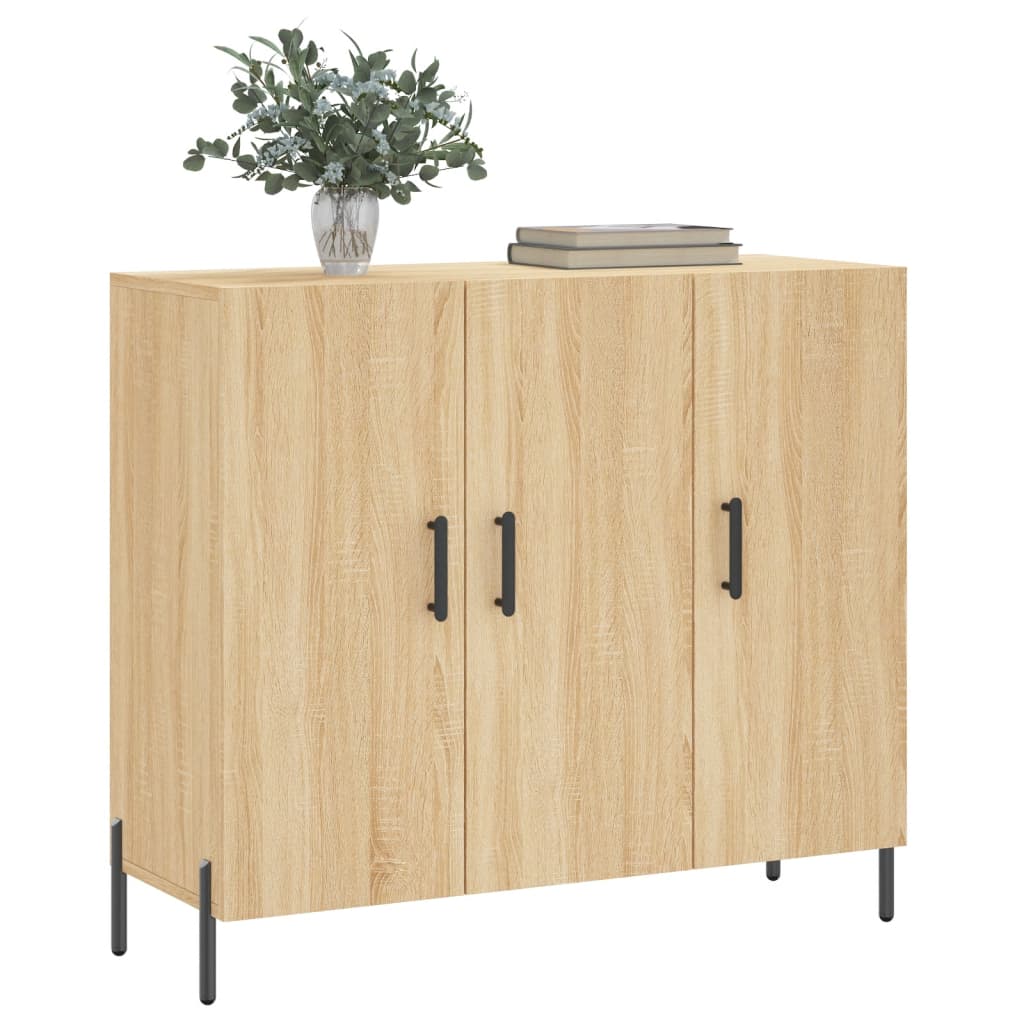 Buffet chêne sonoma 90x34x80 cm bois d'ingénierie - XIOS