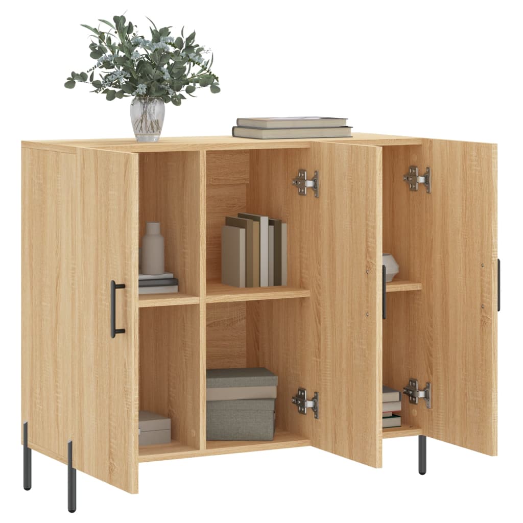 Buffet chêne sonoma 90x34x80 cm bois d'ingénierie - XIOS