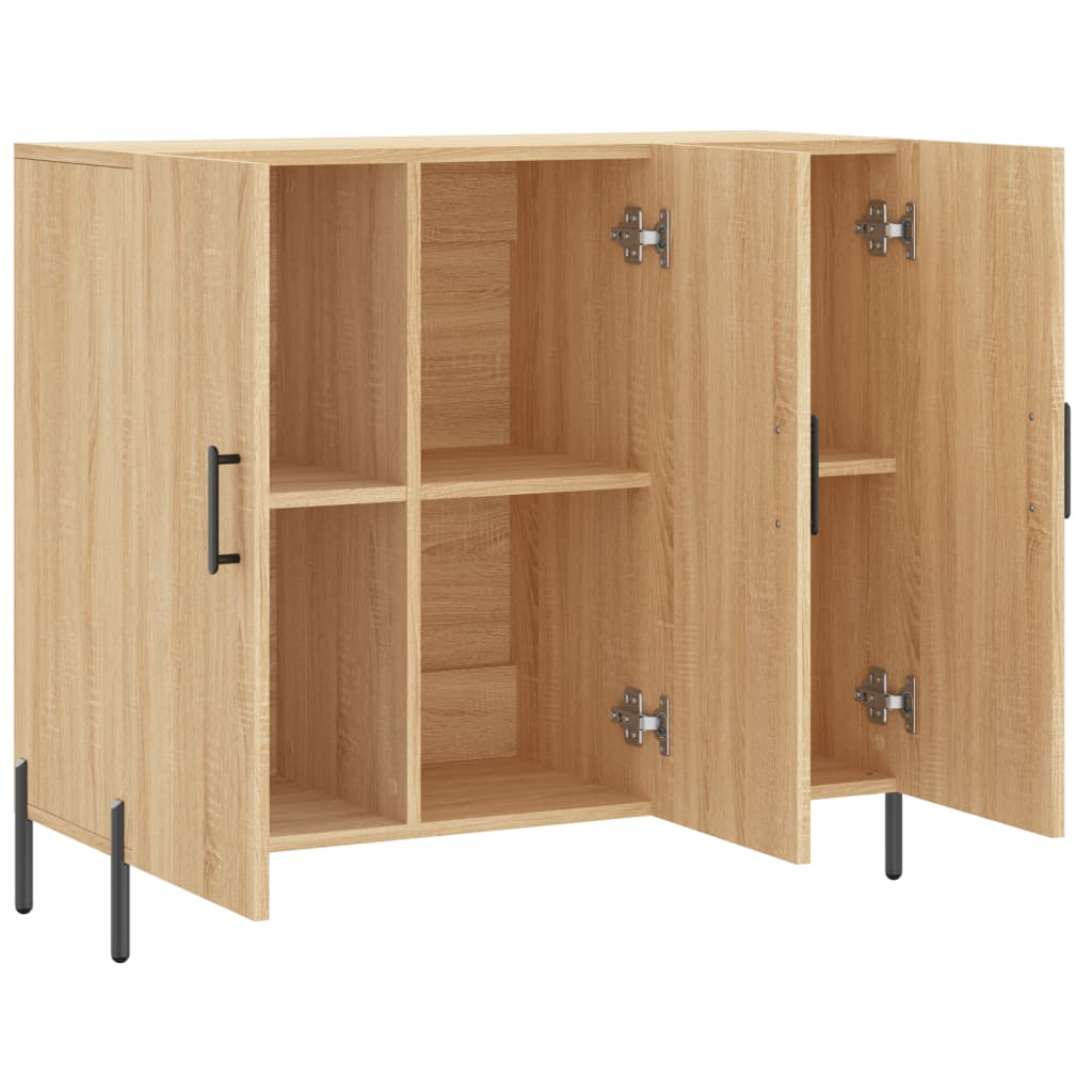 Buffet chêne sonoma 90x34x80 cm bois d'ingénierie - XIOS
