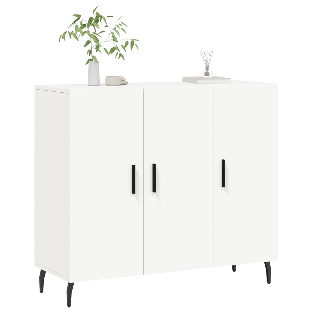 Buffet blanc 90x34x80 cm bois d'ingénierie - XIOS
