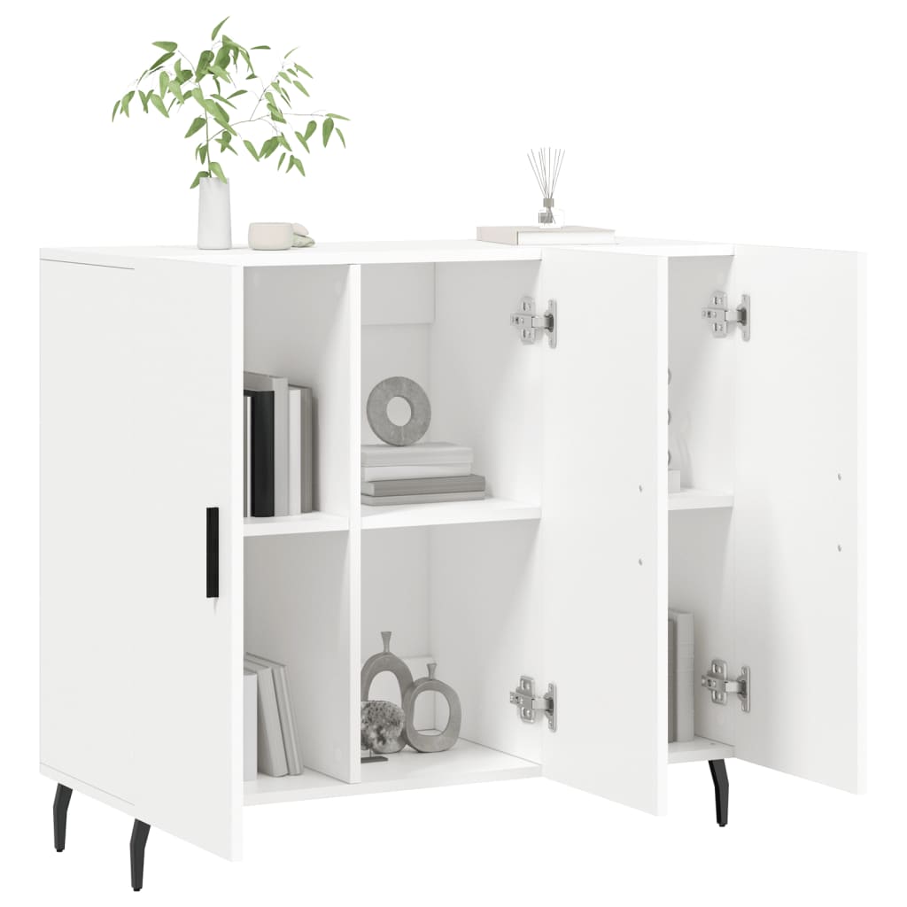 Buffet blanc 90x34x80 cm bois d'ingénierie - XIOS