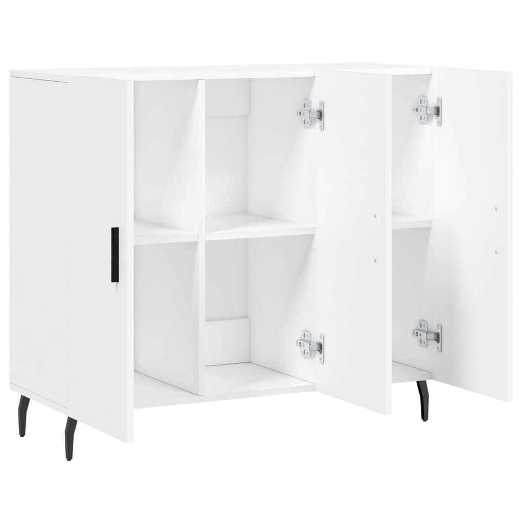 Buffet blanc 90x34x80 cm bois d'ingénierie - XIOS