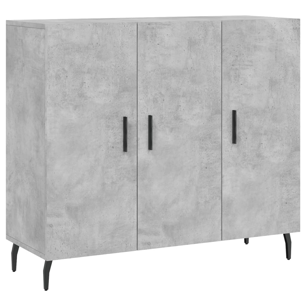 Buffet gris béton 90x34x80 cm bois d'ingénierie - XIOS