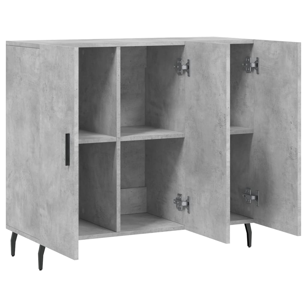 Buffet gris béton 90x34x80 cm bois d'ingénierie - XIOS