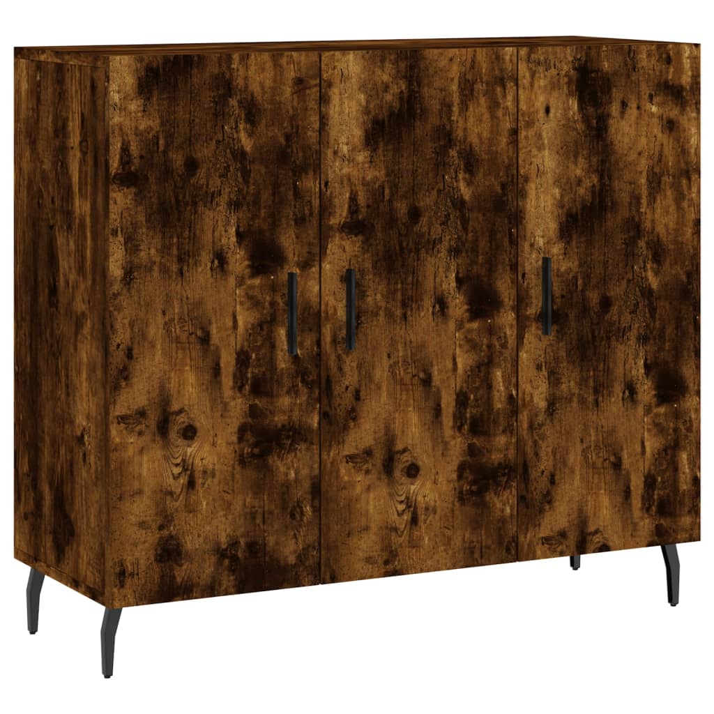 Buffet chêne fumé 90x34x80 cm bois d'ingénierie - XIOS
