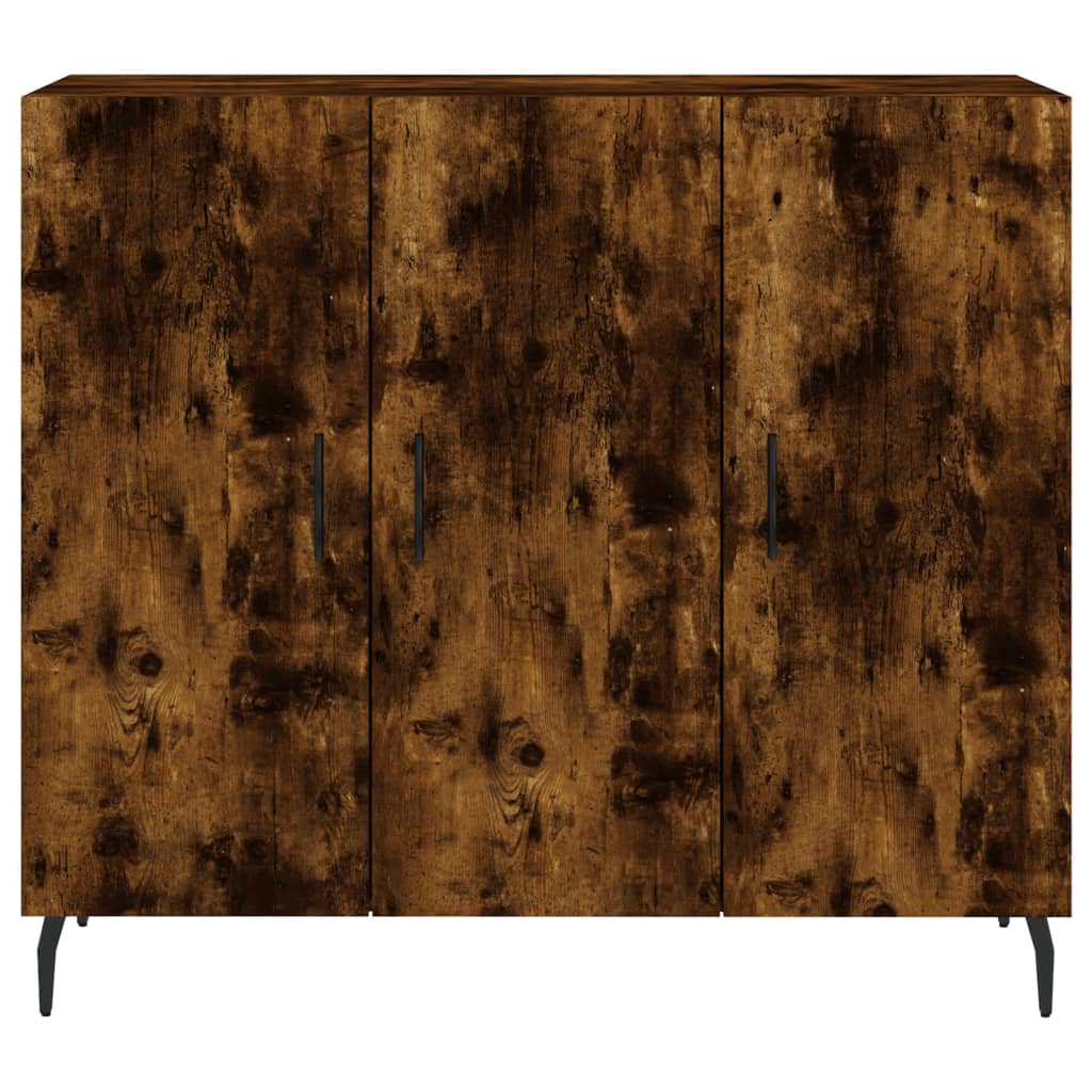 Buffet chêne fumé 90x34x80 cm bois d'ingénierie - XIOS