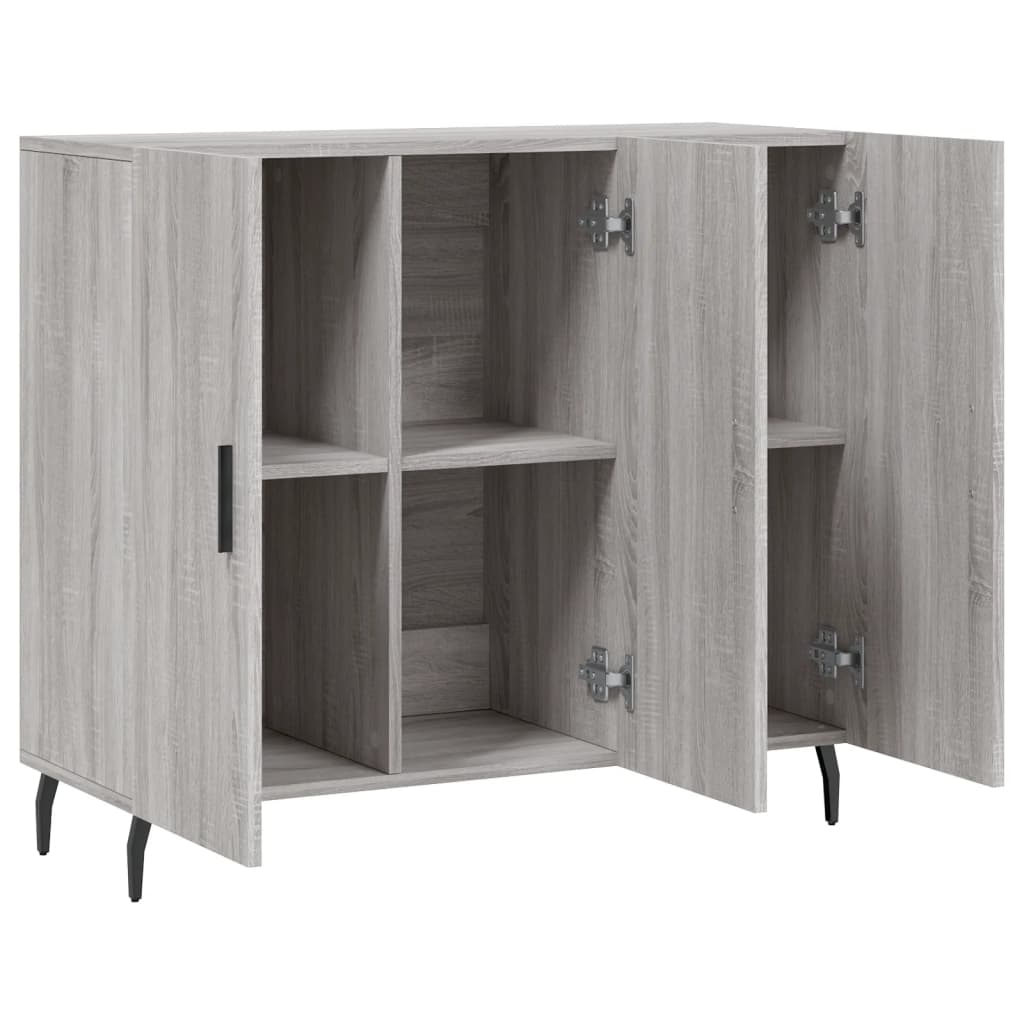 Buffet sonoma gris 90x34x80 cm bois d'ingénierie - XIOS