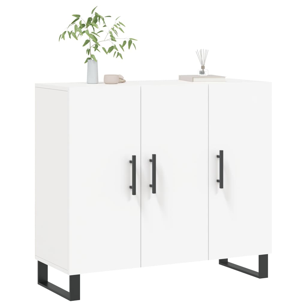 Buffet blanc 90x34x80 cm bois d'ingénierie - XIOS