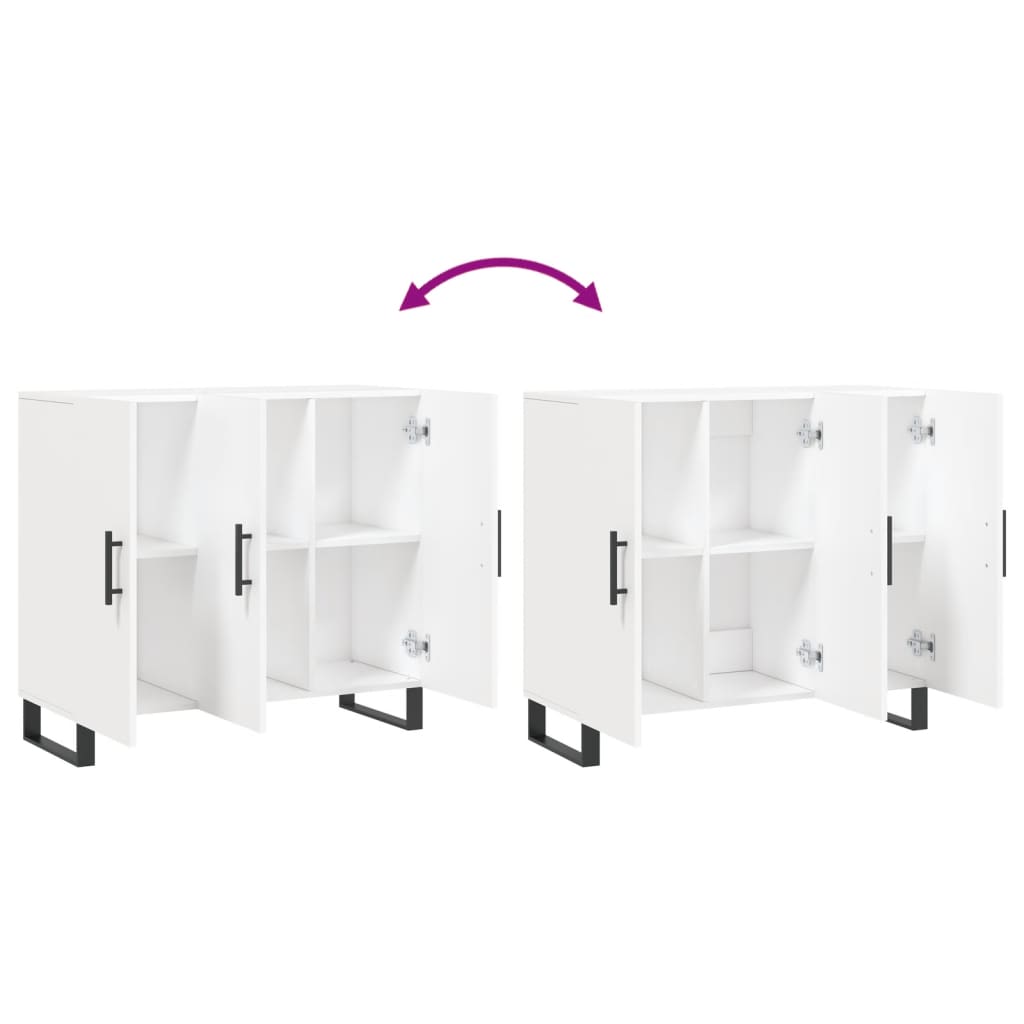 Buffet blanc 90x34x80 cm bois d'ingénierie - XIOS