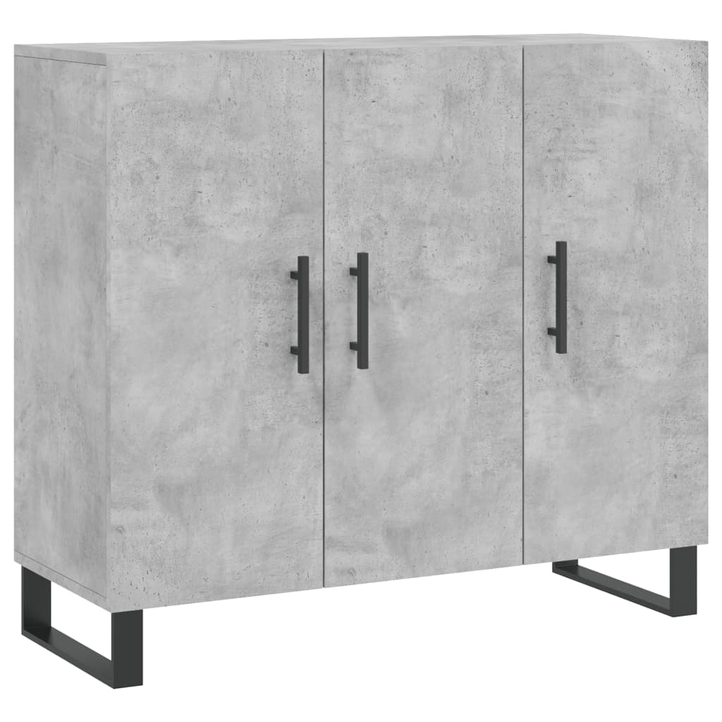 Buffet gris béton 90x34x80 cm bois d'ingénierie - XIOS