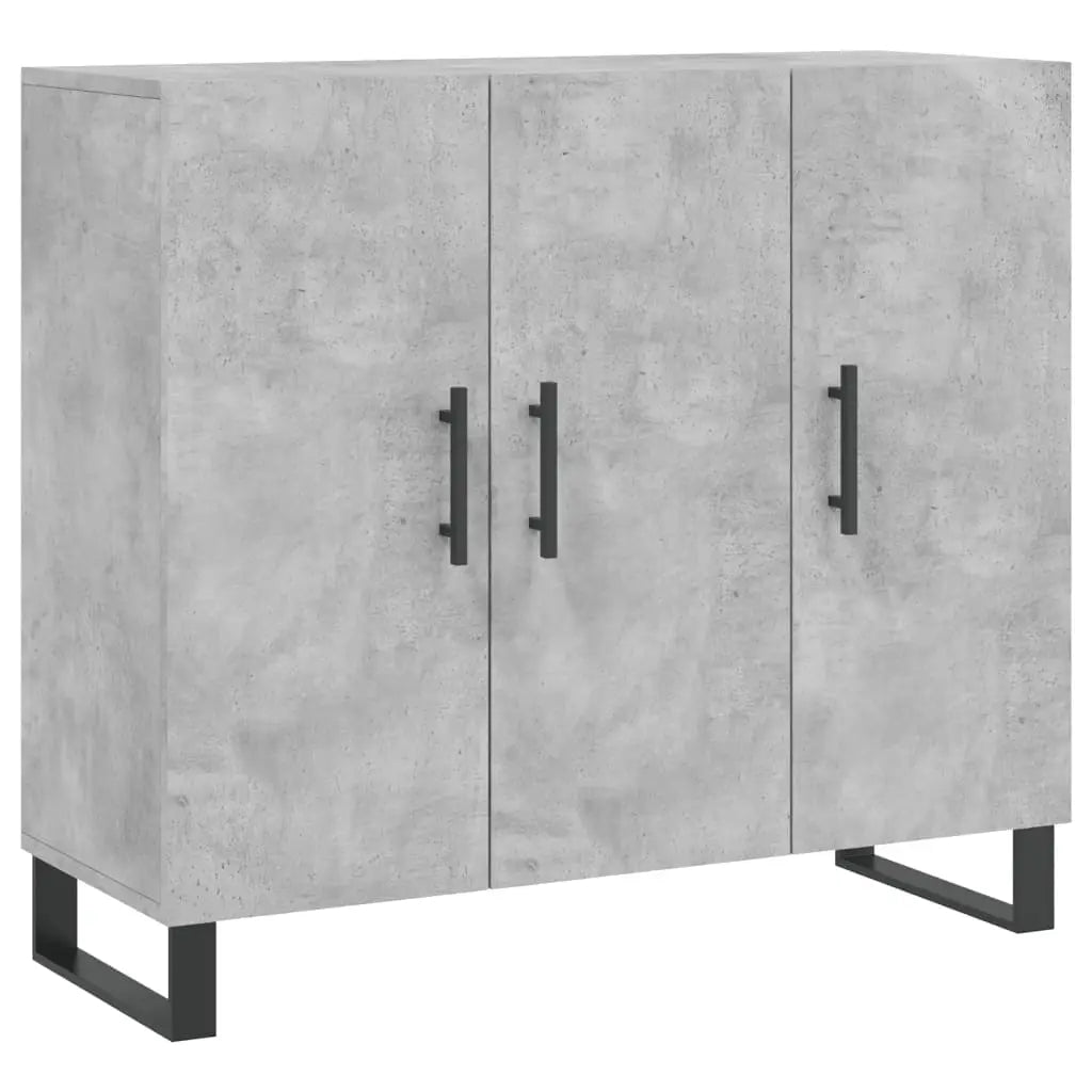 Buffet gris béton 90x34x80 cm bois d’ingénierie - XIOS