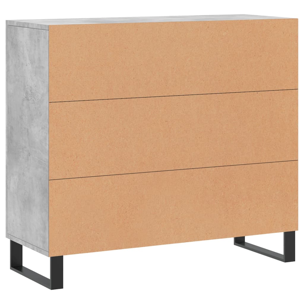 Buffet gris béton 90x34x80 cm bois d'ingénierie - XIOS
