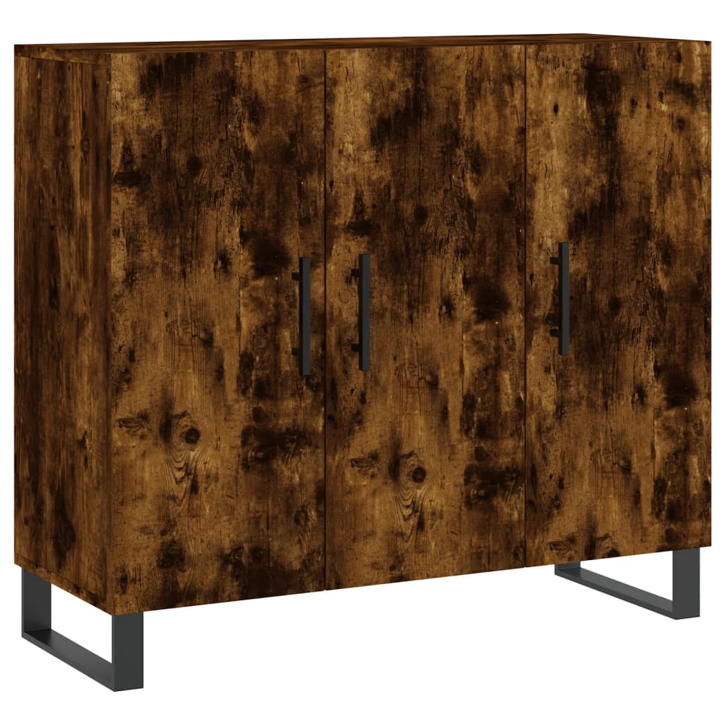 Buffet chêne fumé 90x34x80 cm bois d'ingénierie - XIOS