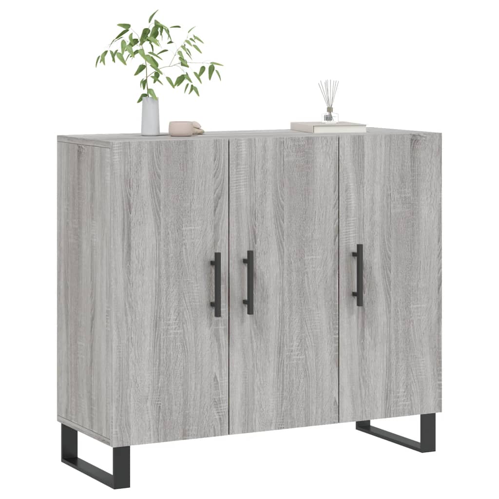 Buffet sonoma gris 90x34x80 cm bois d'ingénierie - XIOS