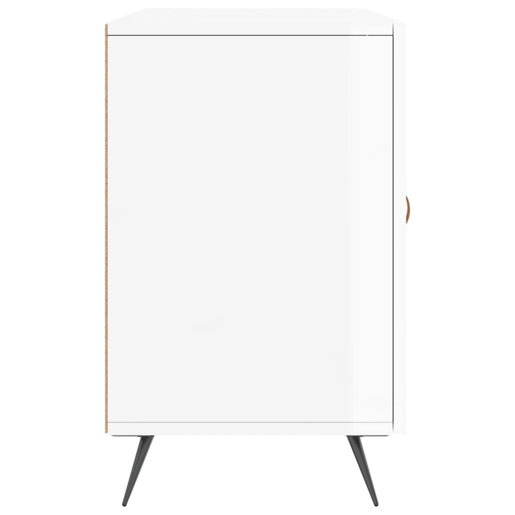 Buffet blanc brillant 100x36x60 cm bois d'ingénierie - XIOS