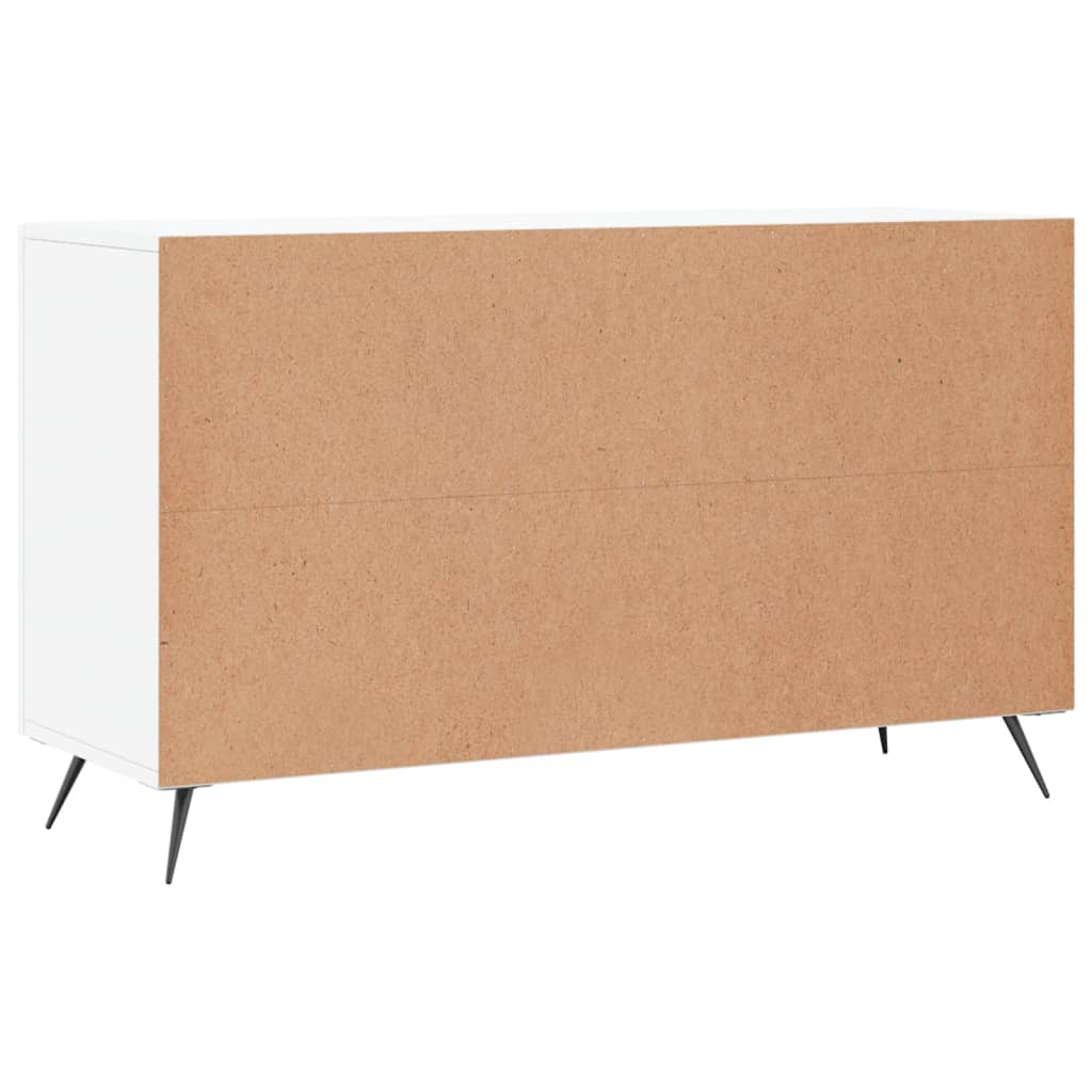 Buffet blanc brillant 100x36x60 cm bois d'ingénierie - XIOS
