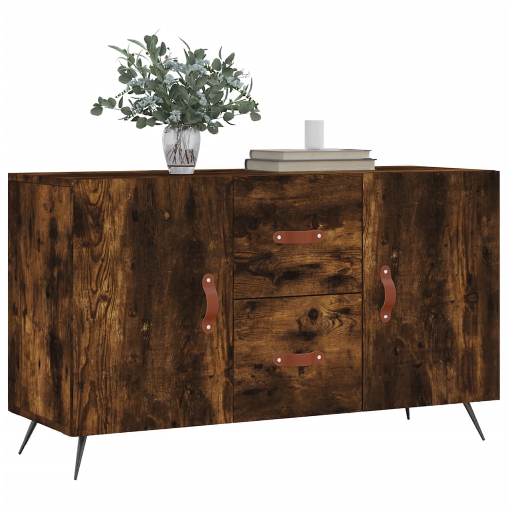 Buffet chêne fumé 100x36x60 cm bois d'ingénierie - XIOS