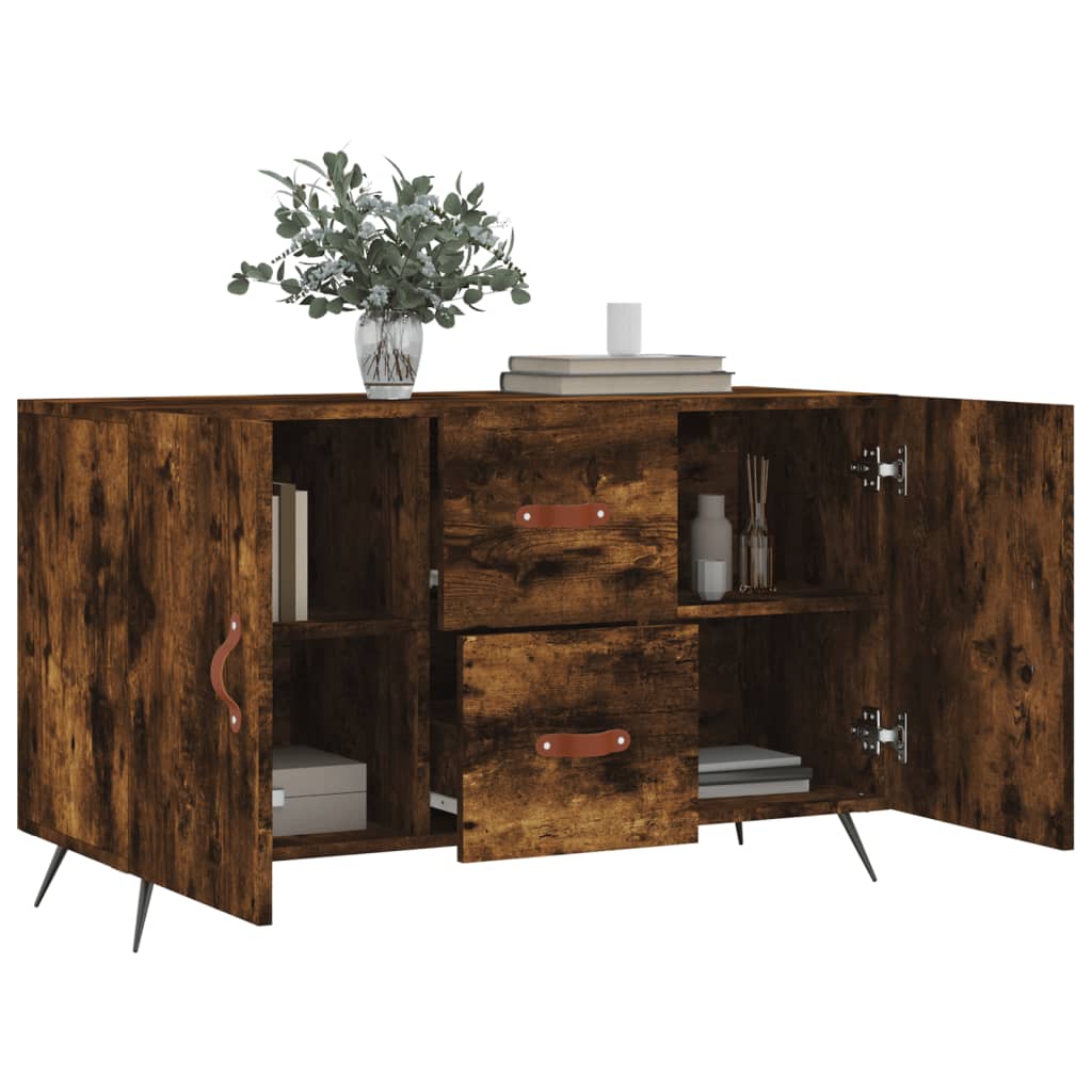 Buffet chêne fumé 100x36x60 cm bois d'ingénierie - XIOS