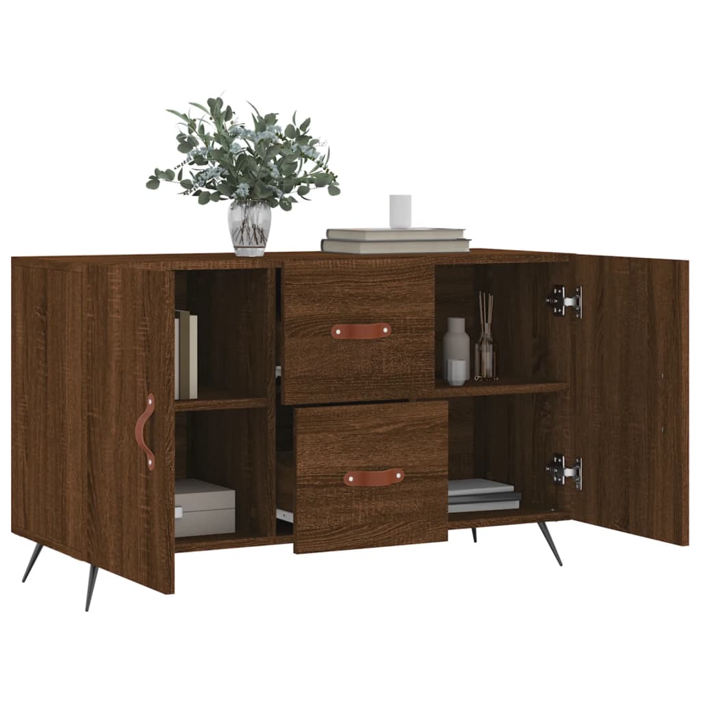 Buffet chêne marron 100x36x60 cm bois d'ingénierie - XIOS