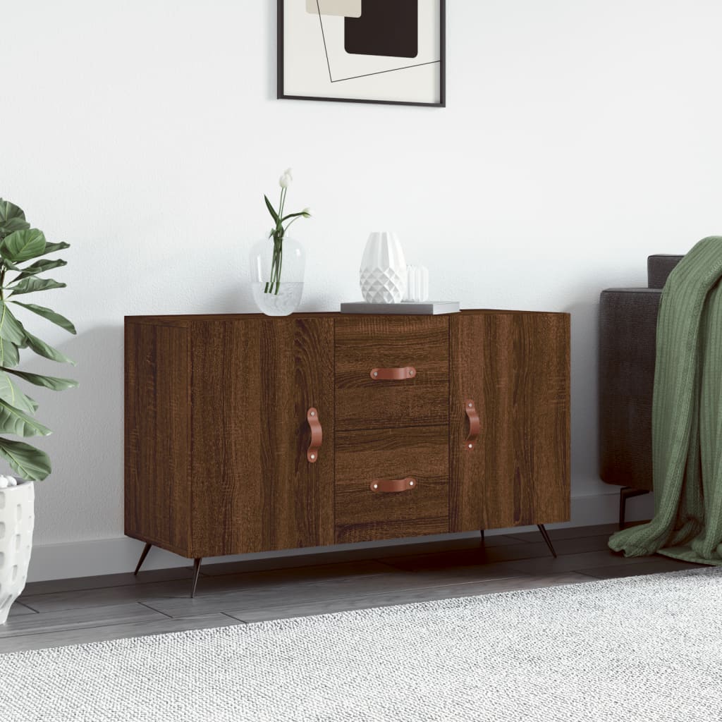 Buffet chêne marron 100x36x60 cm bois d'ingénierie - XIOS