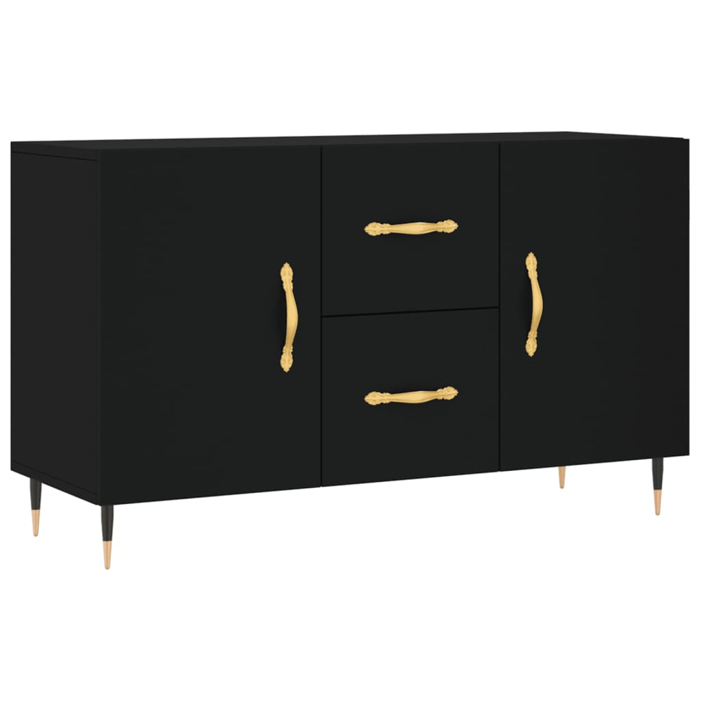 Buffet noir 100x36x60 cm bois d'ingénierie - XIOS