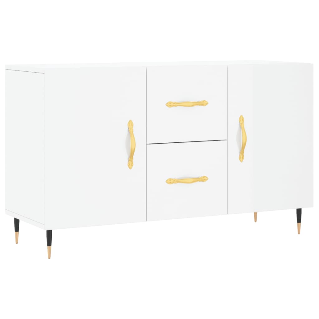 Buffet blanc brillant 100x36x60 cm bois d'ingénierie - XIOS
