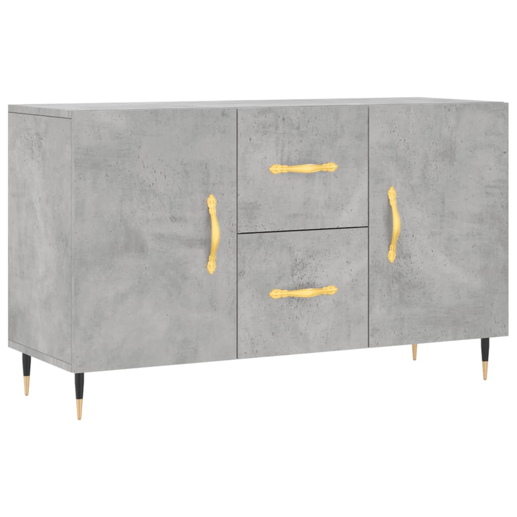 Buffet gris béton 100x36x60 cm bois d'ingénierie - XIOS