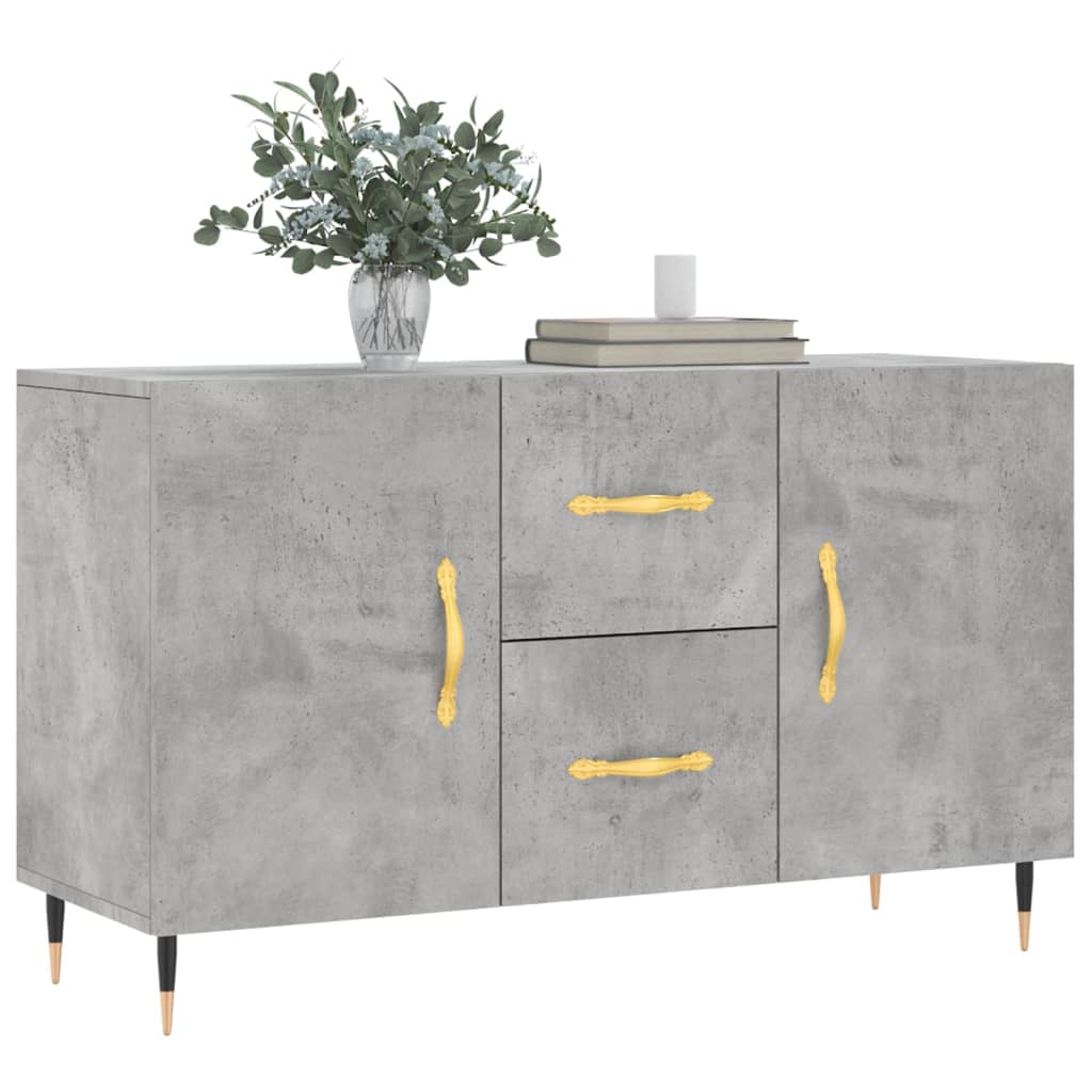 Buffet gris béton 100x36x60 cm bois d'ingénierie - XIOS